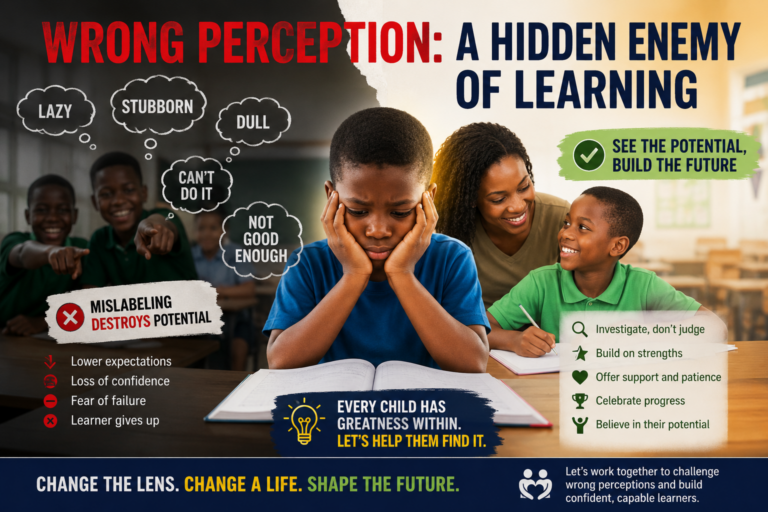 Wrong Perception - The hidden enemy of learning